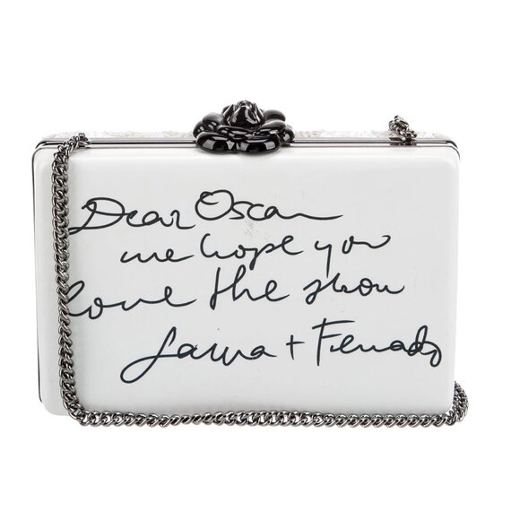 Oscar de La Renta Sequin Heart Crossbody Clutch - Picture 3 of 5